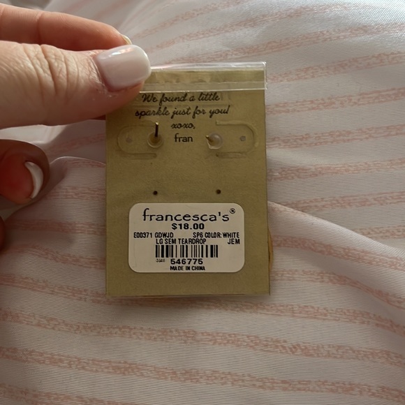 NWT white dangle earrings! - Picture 2 of 2